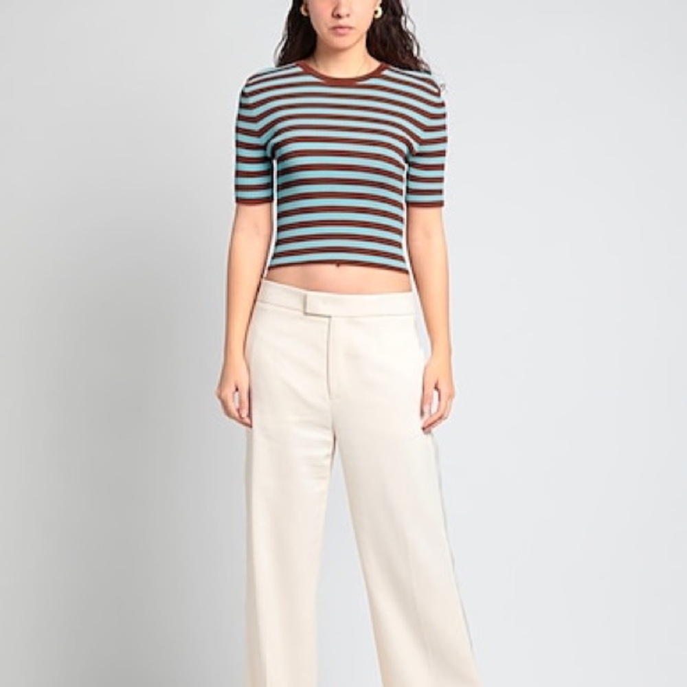 NWT Jucca Italian Ribbed Knit Stripe Top